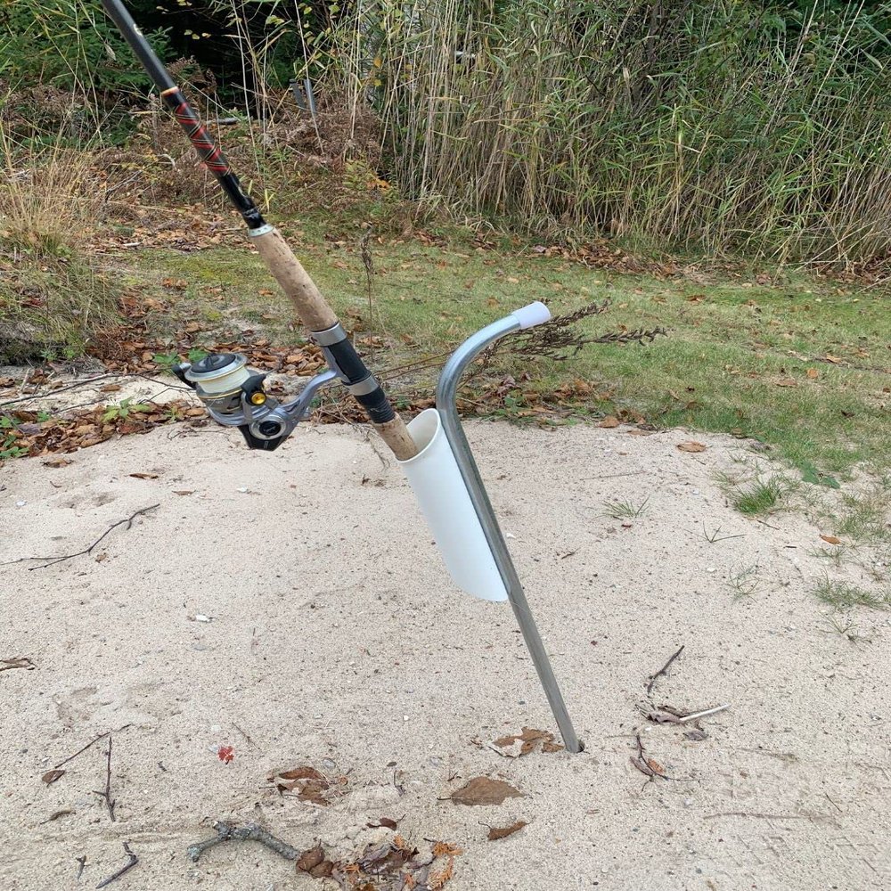 37" Sand Spike Beach Rod / Umbrella Holder w Cane Handle