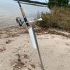 37" Sand Spike Beach Rod / Umbrella Holder w Cane Handle view 2