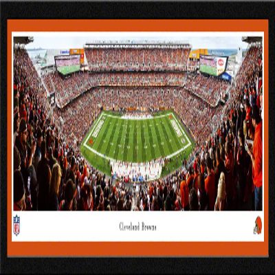Cleveland Browns (50 yd - day) - 42x15.5-inch Single Mat, Select Framed Picture by Blakeway Panoramas