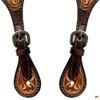 HILASON Leather Spur Strap Western Floral Dark Brown Hand Paint | Straps for Women and Men view 3