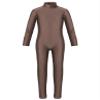 Loloda Kids Girls One Piece Spandex Unitards Long Sleeve Turtleneck Full Bodysuit for Dance Gym Workout Brown 4-5 Years view 1