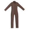 Loloda Kids Girls One Piece Spandex Unitards Long Sleeve Turtleneck Full Bodysuit for Dance Gym Workout Brown 4-5 Years view 3