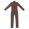 Loloda Kids Girls One Piece Spandex Unitards Long Sleeve Turtleneck Full Bodysuit for Dance Gym Workout Brown 4-5 Years view 4