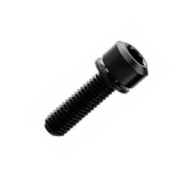 6pcs Titanium Screws M5 X 16mm 18mm 20mm Column Head with Captive Gasket for Bicycle Stem Mountain Bike Ti Bolts Hexagon Socket (Color : Black, Dimensions : M5x20mm 6pcs)