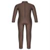 Loloda Kids Girls One Piece Spandex Unitards Long Sleeve Turtleneck Full Bodysuit for Dance Gym Workout Brown 5-6 Years view 2