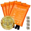 Fire Blanket - 1500F CE Certified Emergency Fire Blanket for Home and Kitchen. 500GSM Fabric & 0.5mm Thick - 100% Fiberglass Fire Extinguisher for Car,Warehouse Office - 4pc (47x47 inches) by Supa Ant view 1