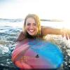 RAYWER Body Board Lightweight with EPS Core, HDPE Slick Bottom , Leash & Adjustable Wrist Rope, Great Surfing for Kids and Adults (Blue, 33-INCH) view 3