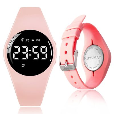Fitness Pedometer Watch without App, 1 Hour Charging for 21 Days Use, IP68 Waterproof Digital Sports Watch with Alarm Clock Timer Step/Distance/Calorie Counter for Women/Kid Boys Girls Aged 5 And Up