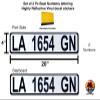 Curb-N-Sign Super Reflective BowBrite (Custom Boat Registration Numbers and Letters), Set of 2 Pc Custom Boat Lettering, Highly Reflective Vinyl Decal Boat Decal Stickers (Transparent) view 3
