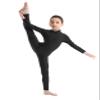 Loloda Kids Girls One Piece Spandex Unitards Long Sleeve Turtleneck Full Bodysuit for Dance Gym Workout Black 5-6 Years view 1