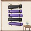 DRSFF Yoga Mat Frame Gym Wall Mount Storage Holder Metal Simple Large Capacity Yoga Column Foam Roller Placement Rack Multi-Layer Adjustable Spacing Organizer (Color : A) view 1