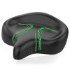 BLUEWIND Oversized Bike Seat, Wide Bicycle Saddle Novel Backrest Design for Electric Bike, Universal Fit Exercise or Road Stationary Bike Seat Cushion for Men & Women (Green) view 1