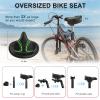 BLUEWIND Oversized Bike Seat, Wide Bicycle Saddle Novel Backrest Design for Electric Bike, Universal Fit Exercise or Road Stationary Bike Seat Cushion for Men & Women (Green) view 3