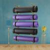 DRSFF Multi-Layer 100 Cm Metal Yoga Mat Frame Storage Holder Wall Mount Simple Large Capacity Gym Yoga Column Foam Roller Placement Rack, Mounting Hardware Included (Color : A) view 1
