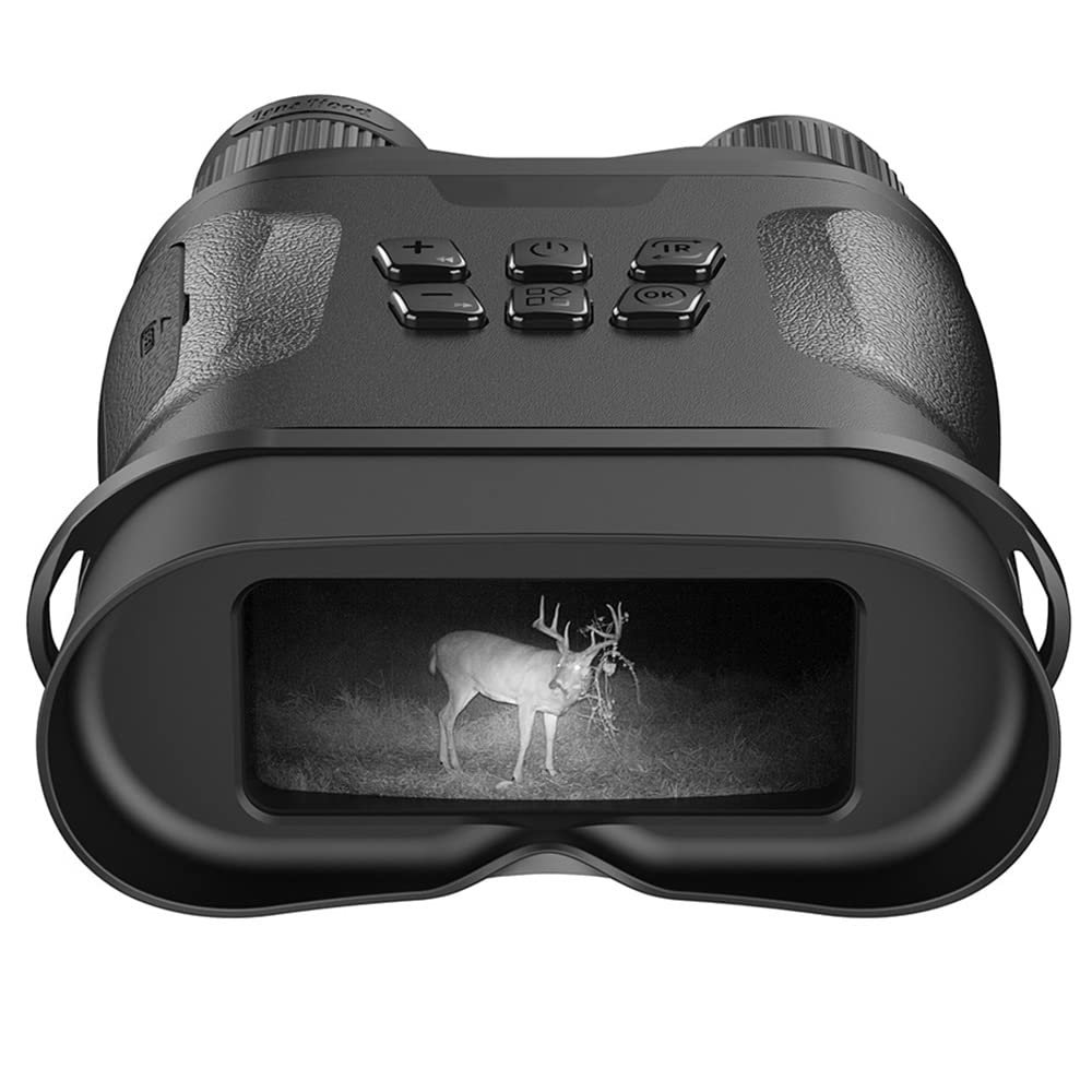 MWEIMA Night Vision Binoculars for Hunting & Surveillance, 4X42mm Goggles, 1312FT/400M Long Viewing Distance, for Complete Darkness, Hunting, Camping, with 32GB Card