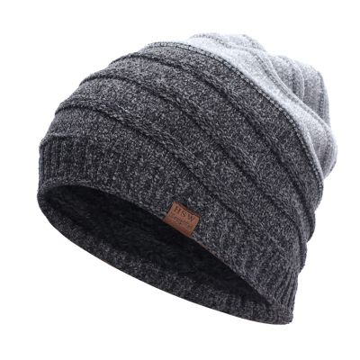 Digood Knit Beanie Warm Thick Lined Hat Mens Winter Skull Cap Unisex Beanie Cap,Winter Cute Warm Soft Cold Weather Hat(Gray,One Size)