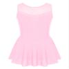Agoky Big Girls' Kids Sparkly Ice Figure Skating Roller Skating Dress Gymnastic Tutu Skirted Leotard Costume Pink Sparkly 13-14 view 1