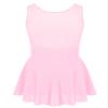Agoky Big Girls' Kids Sparkly Ice Figure Skating Roller Skating Dress Gymnastic Tutu Skirted Leotard Costume Pink Sparkly 13-14 view 2