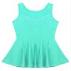 Agoky Big Girls' Kids Sparkly Ice Figure Skating Roller Skating Dress Gymnastic Tutu Skirted Leotard Costume Mint Green Sparkly 5-6 view 3