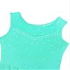 Agoky Big Girls' Kids Sparkly Ice Figure Skating Roller Skating Dress Gymnastic Tutu Skirted Leotard Costume Mint Green Sparkly 5-6 view 4