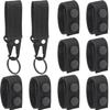 Belt Keepers with Tactical Gear Clips, 8 Pack Law Enforcement Nylon Duty Belt Keepers with 2 Pack Key Holder UIInosoo for Police view 1