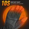 SAVIOR HEAT Heated Gloves Rechargeable Heated Gloves for Men Women 2 * 2200mAh Waterproof Elecctric Heating Ski Gloves with Touchscreen for Winter Outdoor Work Hunting Camping Snowboarding Hiking view 3