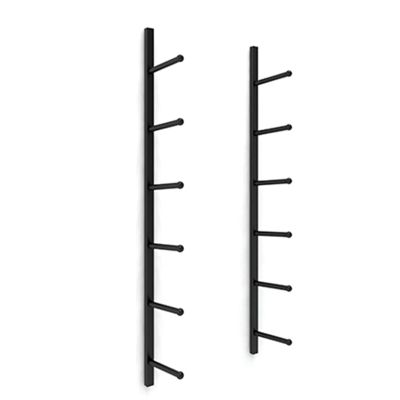 DRSFF Yoga Mat Wall Holder Mount, Wall Rack Storage for Yoga Mat, Exercise MatFoam Roller Black White Gold 6-Tier Metal Frame, for Home Gym Organization (Color : A)