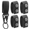 Belt Keepers with Tactical Gear Clip, 4 Pack Law Enforcement Nylon Duty Belt Keepers 2" with 1 Pack Key Holder UIInosoo for Police view 1