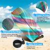 RAYWER Body Board Lightweight with EPS Core, HDPE Slick Bottom , Leash & Adjustable Wrist Rope, Great Surfing for Kids and Adults (Rainbow, 41-INCH) view 4
