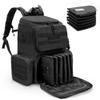 DSLEAF Tactical Range Pistol Backpack with 6 Pistol Cases, Gun Backpack with 9X Magazine Slots for Shooting and Hunting view 1