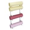 DRSFF 6-Tier Metal White Yoga Mat Rack Wall Mount Foam Rollers Storage Holder Free Adjustment Spacing Exercise Equipmen Organizer, for Home Gym & Studio (Color : B) view 1