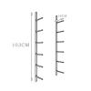 DRSFF 6-Tier Metal White Yoga Mat Rack Wall Mount Foam Rollers Storage Holder Free Adjustment Spacing Exercise Equipmen Organizer, for Home Gym & Studio (Color : B) view 2