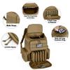 DSLEAF Tactical Range Pistol Backpack with 6 Pistol Cases, Gun Backpack with 9X Magazine Slots for Shooting and Hunting view 3
