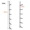 DRSFF Multi-Layer Yoga Mat Holder Home Wall Mount Foam Rollers Exercise Mat 6-Tier Metal Storage Rack Yoga Room Gym Large Capacity Placement StandEasy to Install (Color : White) view 2