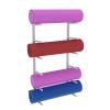 DRSFF Multi-Layer Yoga Mat Holder Home Wall Mount Foam Rollers Exercise Mat 6-Tier Metal Storage Rack Yoga Room Gym Large Capacity Yoga Column Placement Stand (Color : White) view 1
