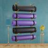 DRSFF Gold Metal Yoga Mat Frame Storage Holder Wall Mount Simple Large Capacity Gym Yoga Column Foam Roller Placement Rack 100 cm Multi-Layer, Mounting Hardware Included (Color : A) view 1