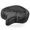 BLUEWIND Oversized Bike Seat, Wide Bicycle Saddle Novel Backrest Design for Electric Bike, Universal Fit Exercise or Road Stationary Bike Seat Cushion for Men & Women (Black) view 1