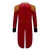 Moily Kids Boys Girls Circus Ringmaster Lion Tamer Outfit Long Sleeve Tassel Tailcoat Jacket Gold Red 10 Years view 2