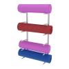 DRSFF Yoga Mat Holder Home Wall Mount Foam Rollers Exercise Mat 6-Tier Metal Storage Rack Black White Yoga Room Gym Large Capacity Placement Stand (Color : White) view 1