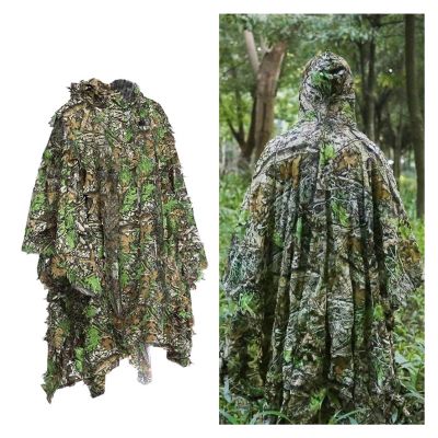 3D Leafy Suit, Hunting Suit for Man Camo Airsoft Camouflage Suits for Jungle Hunting Shooting Airsoft Military Wildlife Photography Halloween,Lightweight Breathable (Size : One-Size)