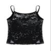 Loloda Big Girls' Sparkle Sequins Tank Tops Camisole Latin Jazz Ballet Dance Stage Performance Costume Black 8 Years view 3