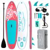 FEATH-R-LITE Inflatable Paddle Board Stand Up Paddleboards for Adults SUP with Complete Premium Accessories Pump, Adjustable Paddle, Leash, Three Fins, Waterproof Phone Bag, Repair Kit, Backpack view 1