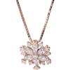 COLORFUL BLING Luxury Frozen Snowflake Crystal Zircon Inlaid Pendant Necklace Set Clavicle Chain Adjustable CZ Bridal Wedding Engagement Winter Jewelry for Women-Gold view 1