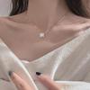 COLORFUL BLING Luxury Frozen Snowflake Crystal Zircon Inlaid Pendant Necklace Set Clavicle Chain Adjustable CZ Bridal Wedding Engagement Winter Jewelry for Women-Gold view 3