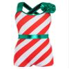 Moily Girls Boys Christmas Candy Cane Stripes Leotard Gymnastics Ballet Dance Bodysuit Biketard Performance Unitard Candy Cane 12 Years view 1