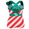 Moily Girls Boys Christmas Candy Cane Stripes Leotard Gymnastics Ballet Dance Bodysuit Biketard Performance Unitard Candy Cane 12 Years view 2
