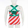 Moily Girls Boys Christmas Candy Cane Stripes Leotard Gymnastics Ballet Dance Bodysuit Biketard Performance Unitard Candy Cane 12 Years view 4