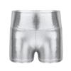 Loloda Girls' Metallic Spandex Ballet Dance Cheerleading Tumbling Gymnastics Athletic Shorts Leotard Metallic 6 Years view 1