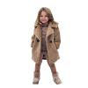 Toddler Baby Girls Duffle Overcoat Winter Windproof Thicken Cardigan Jackets Fashion Warm Fleece Lapel Parka Coats (Khaki, 3-4 Years) view 1
