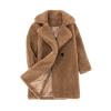 Toddler Baby Girls Duffle Overcoat Winter Windproof Thicken Cardigan Jackets Fashion Warm Fleece Lapel Parka Coats (Khaki, 3-4 Years) view 3